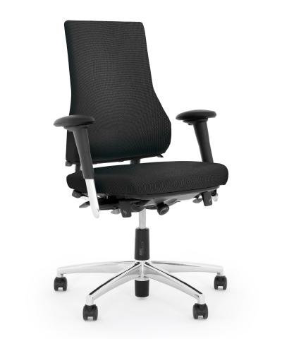 ESD Office Chair AES 2.4 Extra High Back Extra Thick Backrest Chair Melange Fabric ESD Hard Castors BMA Axia 2.4 Office Chairs Flokk - 530-2.4-ON-3AZ-AP-GLOBAL-ESD-DGR-HC